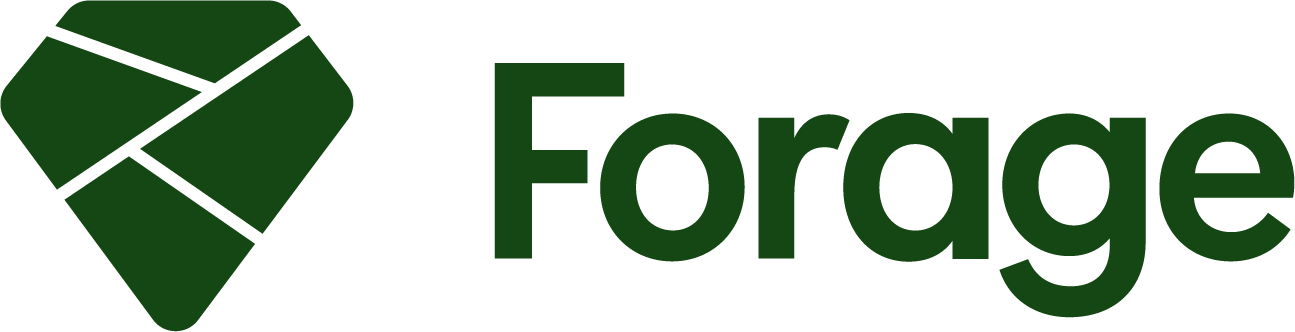 forage logo wordmark hunter green