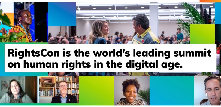 People and the tagline for RightsCon