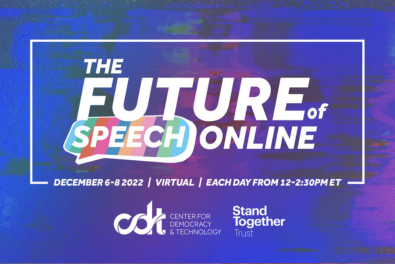 The Future of Speech Online
